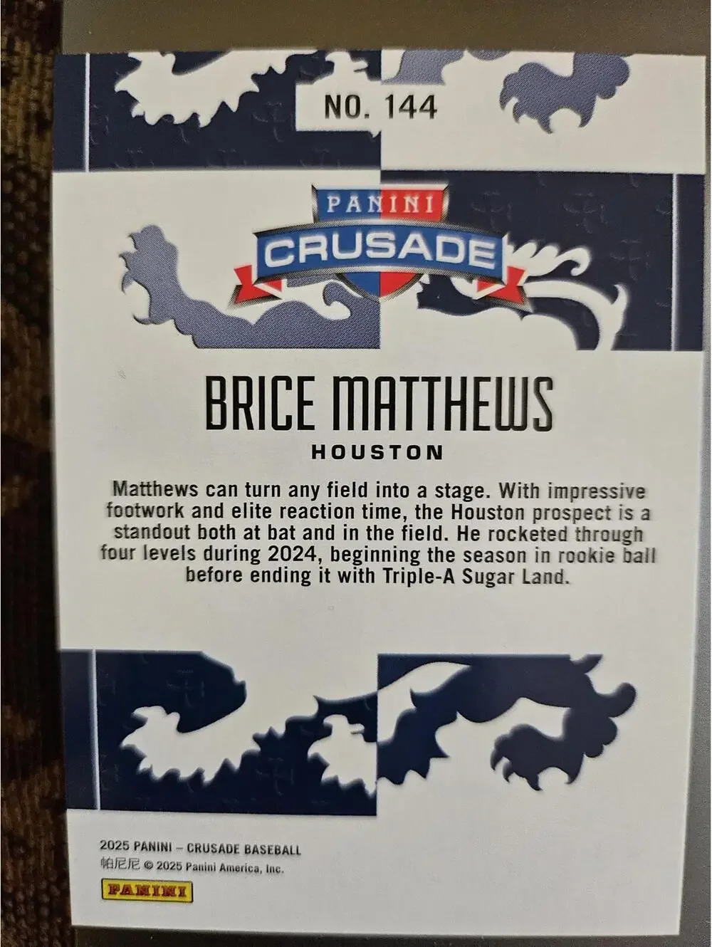 2025 Panini Crusade - Brice Matthews #144 - Astros